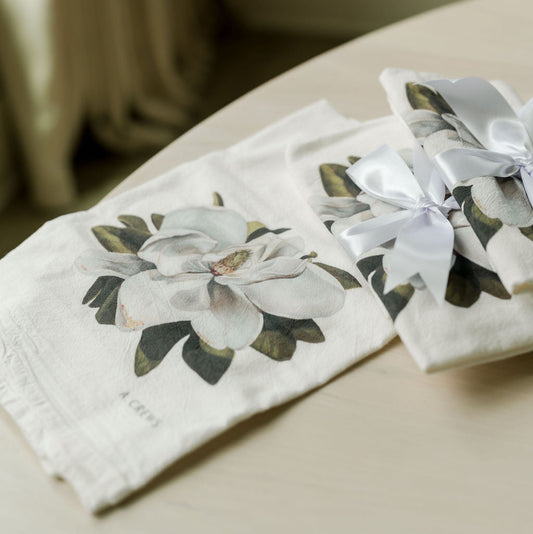 Magnolia Flour Sack Tea Towel