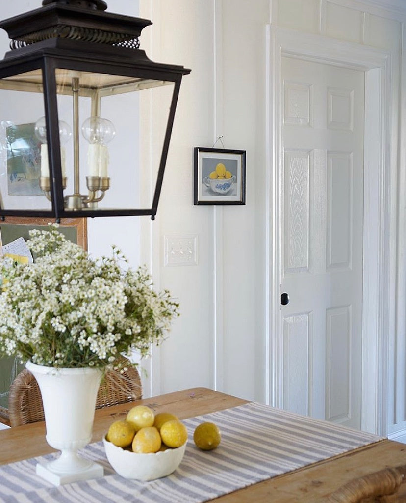 Framed Lemons Still Life Painting in Kitchen