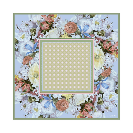Grace Pastel Floral Mahjong Play Mat