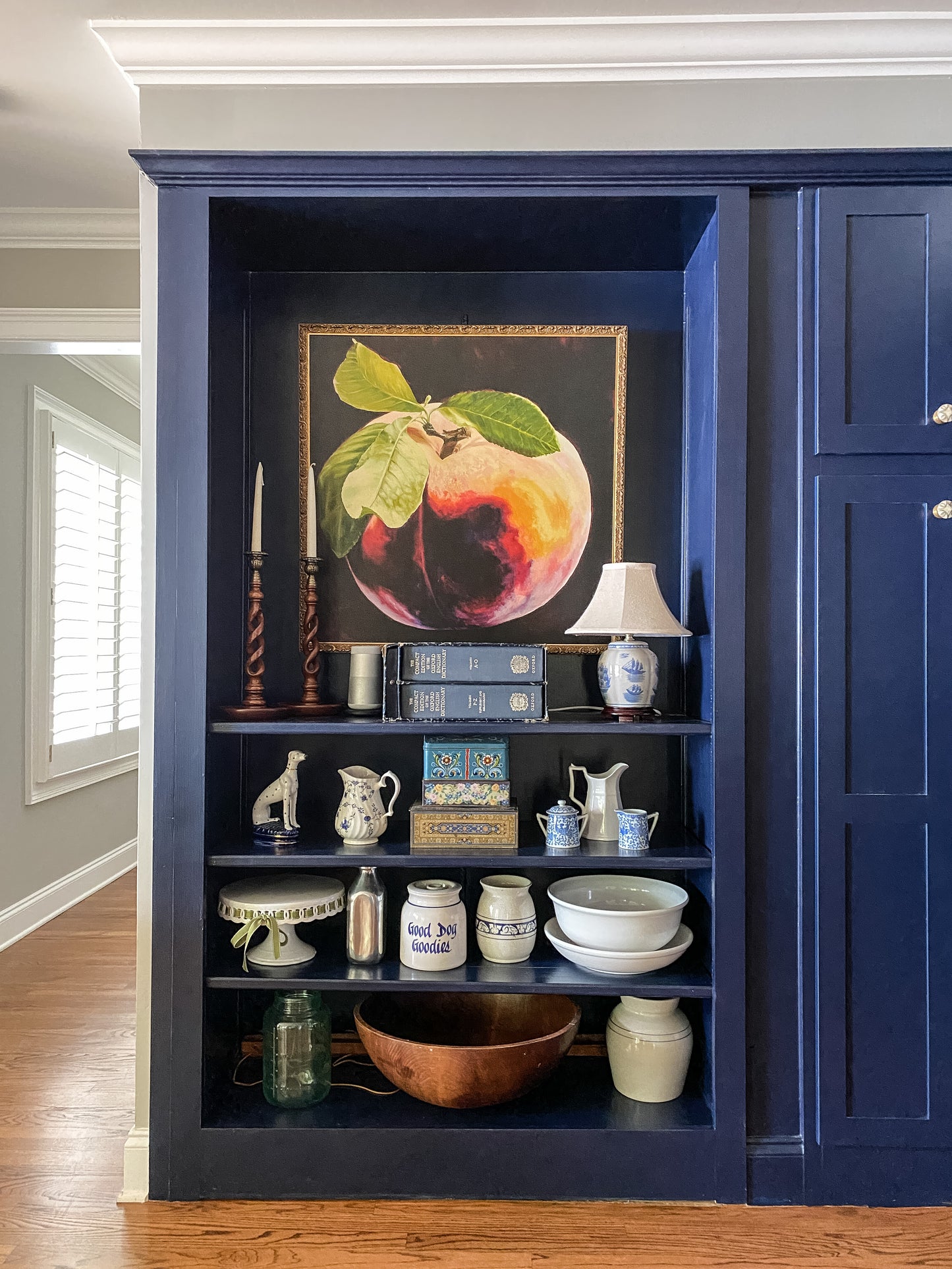 Just Peachy Original Painting by Amy Crews in Room