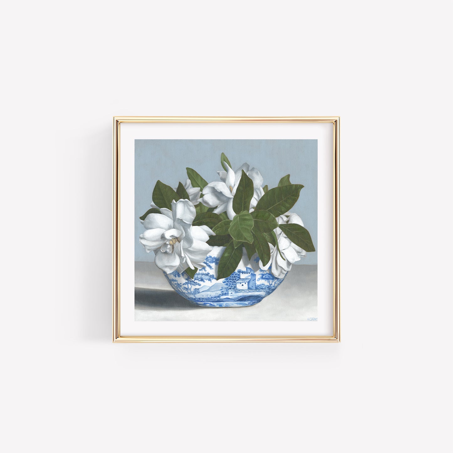 heaven scent white magnolias art print