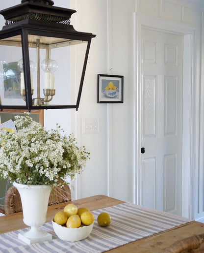 Framed Lemons Still Life Painting in Kitchen 