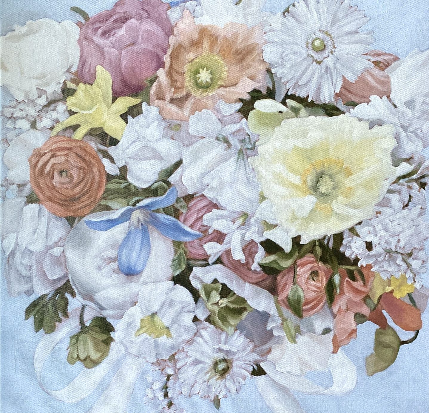 Custom Wedding Bouquet Painting