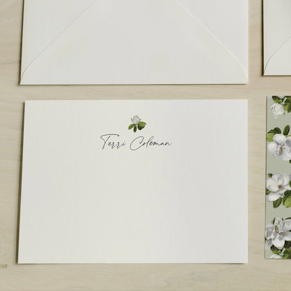White card with floral design and text - Amy Crews Art 