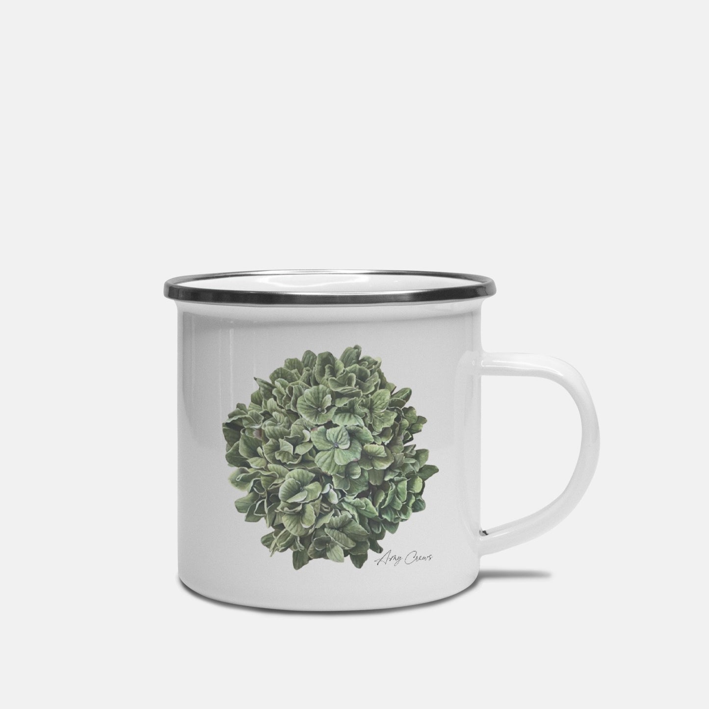 Green Hydrangea Mug