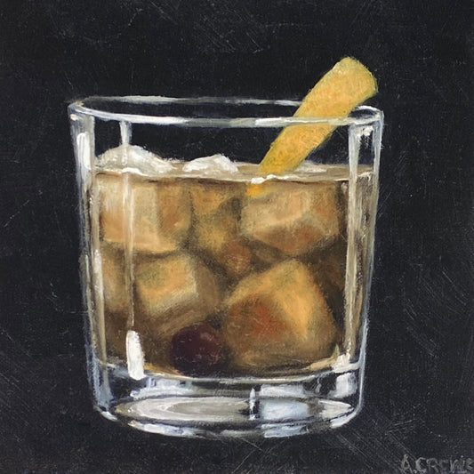 Old Fashioned Drink in Glass Art Print 